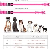 YFbrite Light Up Dog Collar Pink Medium Rechargeable LED Reflective Safety view 4