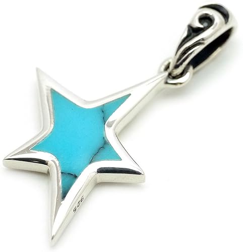 Amazon シルバーワン ターコイズ シルバー925 ブルー スター 星ペンダントトップ ネックレス メンズ Se ネックレス 通販