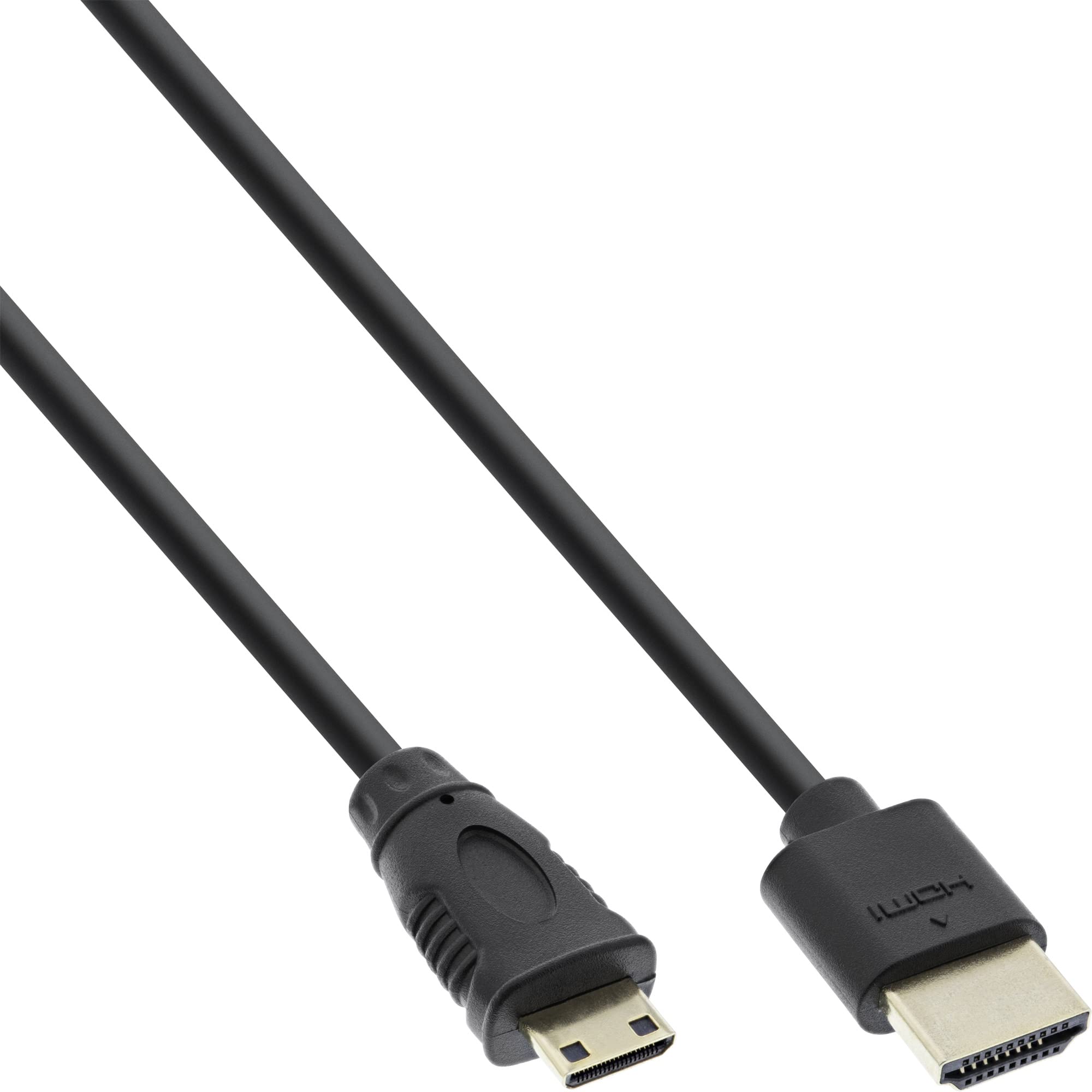 InLine Premium 17502 °C HDMI High Speed with Ethernet Superslim Kabel A auf C 1.8 m Black/Gold