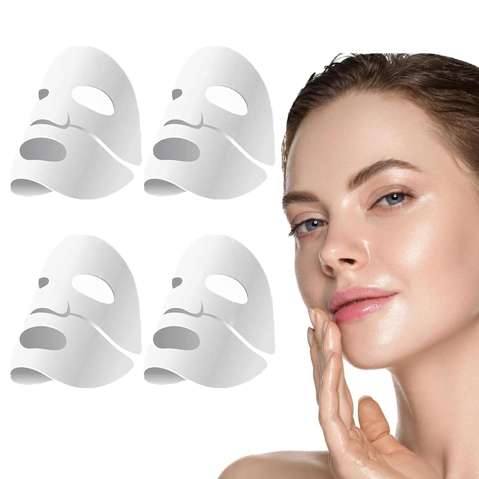 Bio-Collagen Deep Mask,Bio Collagen Face Mask,Pure Collagen Films Korean Deep Hydrating Firming Overnight Hydrogel Mask, Improve Moistur, Elasticity and Wrinkle（4 tablets in a box）