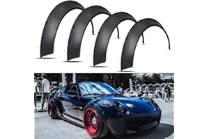 DREAMIZER 4PCS 4.5" Universal Car Fender Flares Extra Wide Body Kit Wheel Arches Fit For Most Vehicle