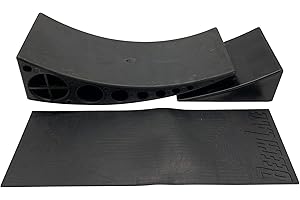 Beech Lane Camper Leveler 1 Pack - Precise Camper Leveling, Includes One Curved Leveler, One Chock, and One Rubber Grip Mat, Heavy Duty Leveler Works for Campers Up to 35,000 LBs, Patented