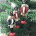 KERIQI 6pcs Christmas Nutcrackers Ornaments, Wooden Nutcracker Figures for Vintage Christmas Hanging Decorations Tabletop Decor Xmas Gift