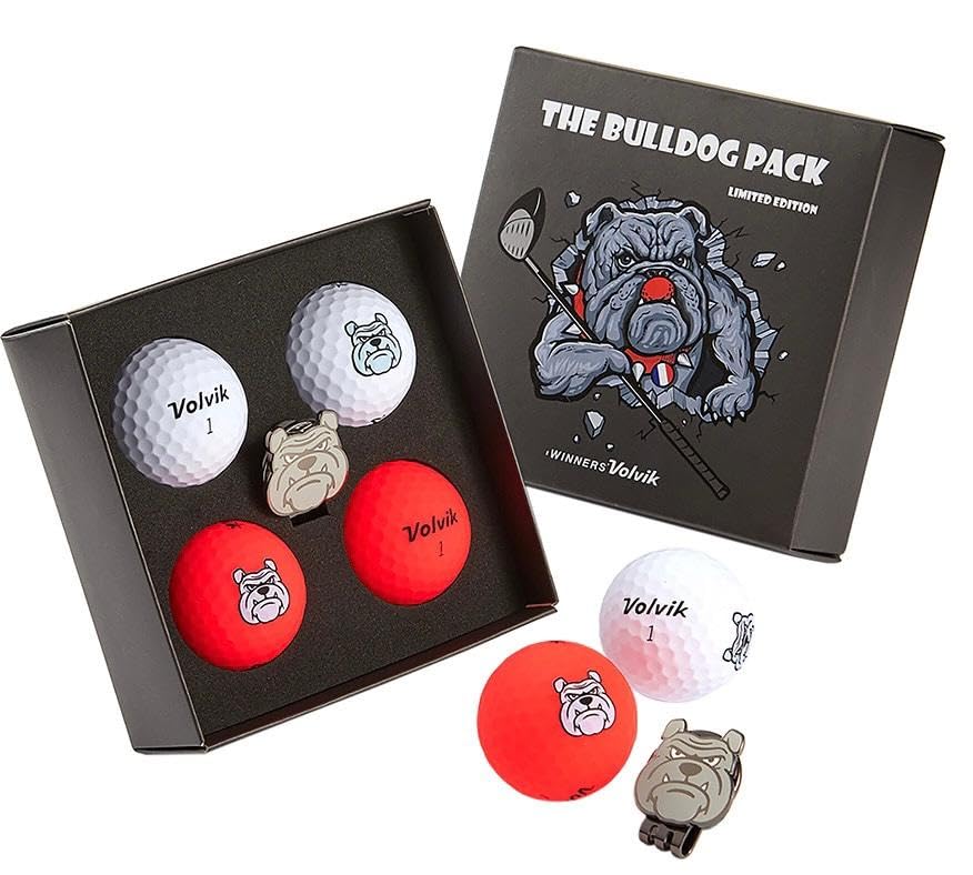 Volvik Vivid Limited Edition Bulldog Golf Balls.