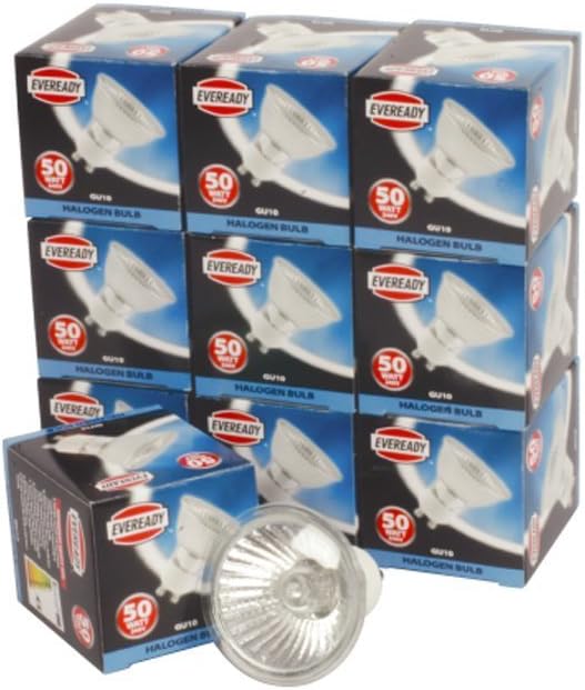10 x GU10 20 Watt Halogen Light Bulbs