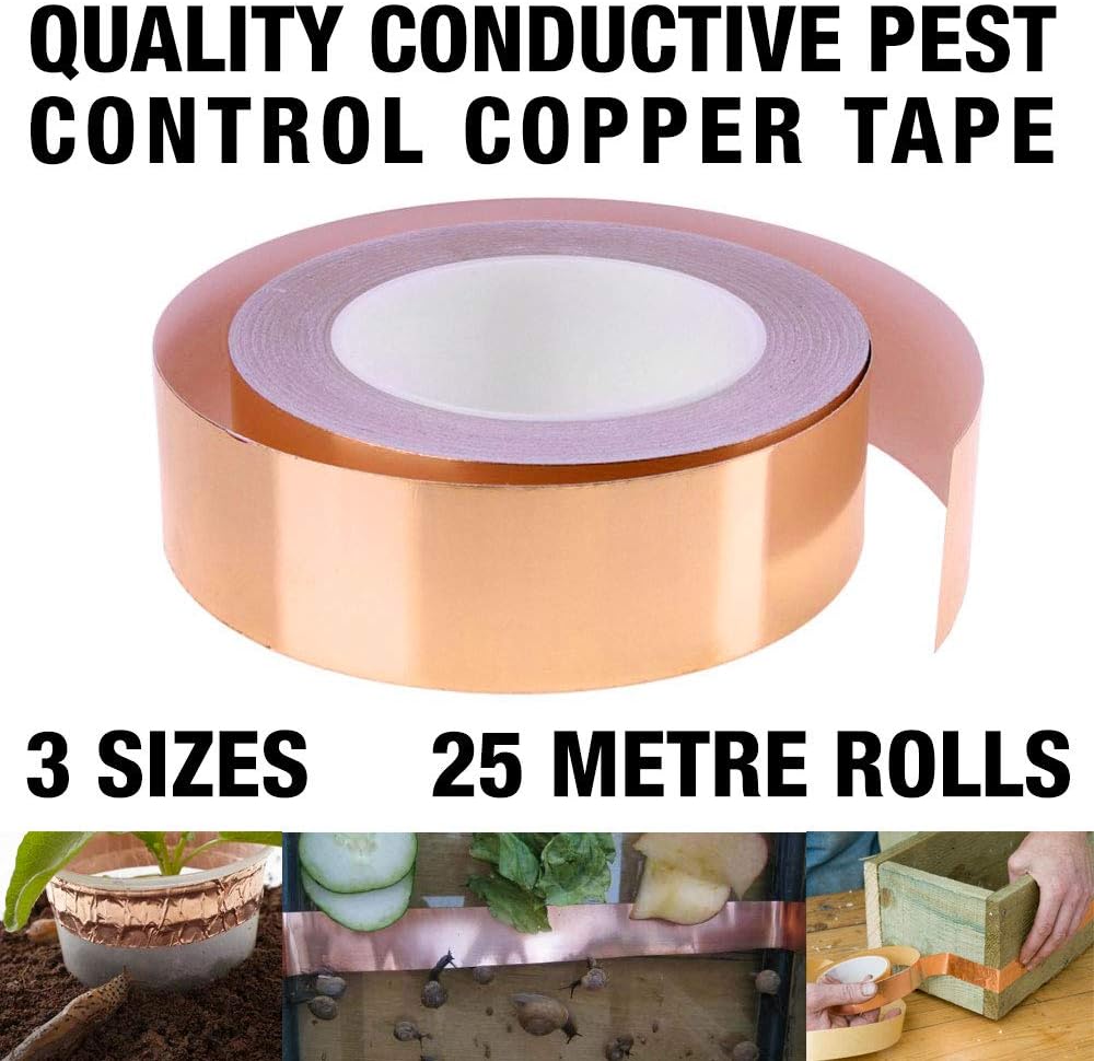 Copper Tape for Slugs & Snails - 20mm x 25m Self-Adhesive Slug Repellent Tape - Pet Friendly, Non-Lethal Pest Control - Image 3