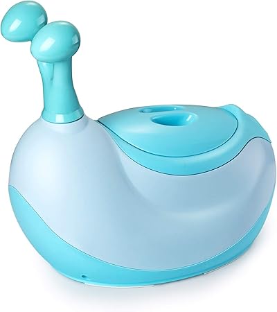Fascol Pot Enfant Toilettes Pot Pour Bebe Apprendre A Aller Aux Toilettes Forme De Escargot Bleu Fonce Amazon Fr Bebes Puericulture
