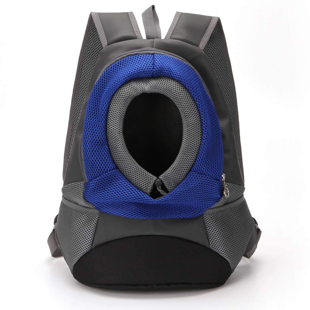 Portable Pet Carrier Backpack, Cat Dog Carrier Backpack Puppy Pet Carrier Front Bag with Breathable Head Out Design Adjustable Cat Dog Travel Shoulder Bag Comfortable for Traveling Hiking Camping