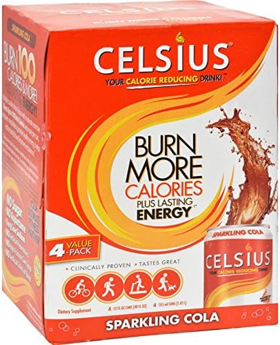 2Pack! Celsius Calorie Burning Drink - Sparkling Cola - 4/12 oz