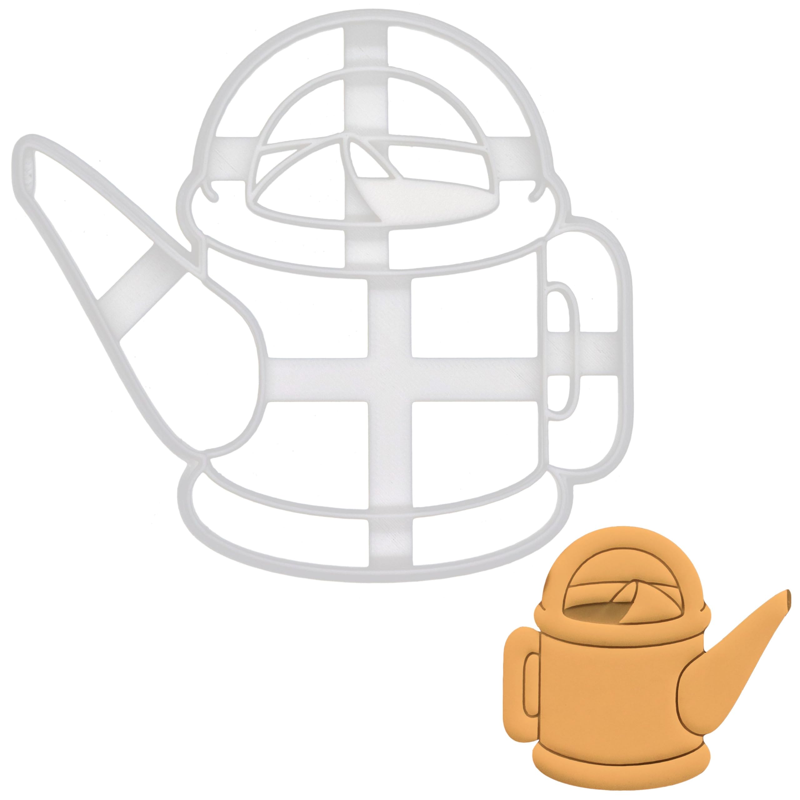 BAKERLOGY Watering Can Cookie Cutter - Detailed Biscuit Cutter Design for Baking and Crafts, Ideal on Fondant, Dough, Clay