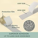 AXATY Hook and Loop Tape 20mm x 8m, Self Adhesive, Double Sided White view 3