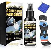 Adhesive Remover Spray, 100ml Glue Remover with Scraper Tool and Cloth | Car Sticker Remover Quick Removal Solution, Adhesive Remover for Cars, Metal, Glass, Plastic, Car Paint, Hard Surfaces