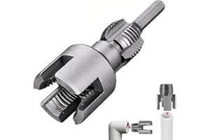 DESKAKBK Integrated Internal & External Pipe Threading Tool, Electric Drill Compatible PVC Pipe Threader Kit, 1/2'' 3/4'' 1'' Dies, Dual-Function Pipe Thread Cutting Tool for Home Repair (1/2'')