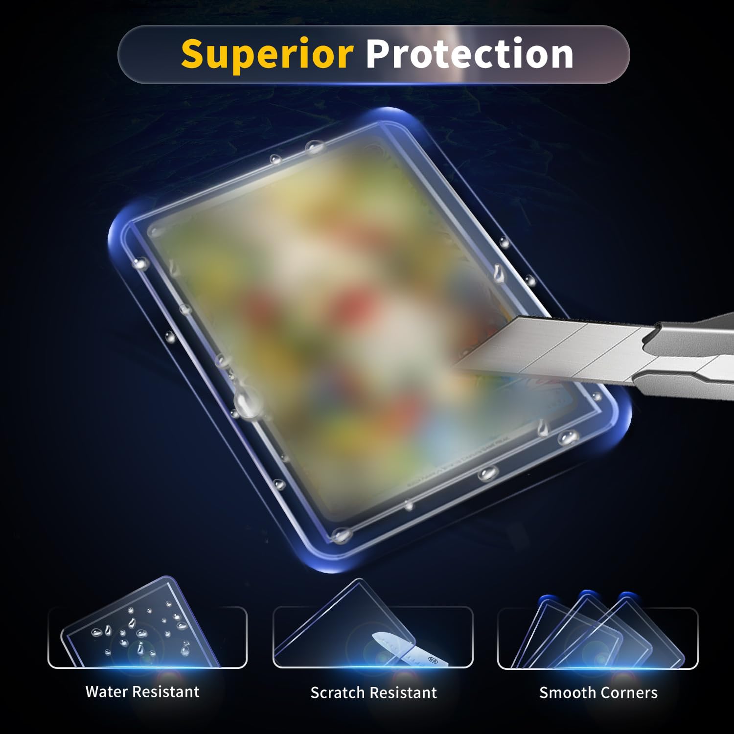 200 Card Sleeves Top Loaders for Cards, Toploaders Premium Baseball Card Sleeve Hard Plastic, 3