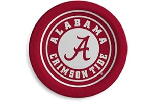 Westrick Alabama Crimson Tide 9" Paper Plates - Officially Licensed - Plates with University Logo - Party supplies for Tailgating, Viewing Parties & Graduation - 8 Pack