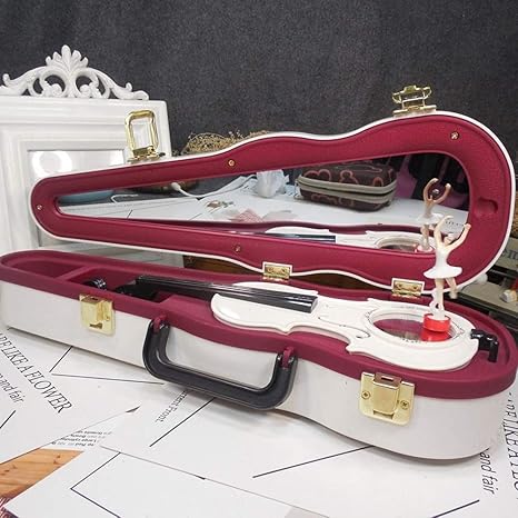 Amazon Co Jp オルゴール 音楽ボックス オルゴール レトロ 装飾 誕生日 Diy 子供 プレゼント ミュージックボックス Xinquan Wang Color Violin White Size フリー ホーム キッチン