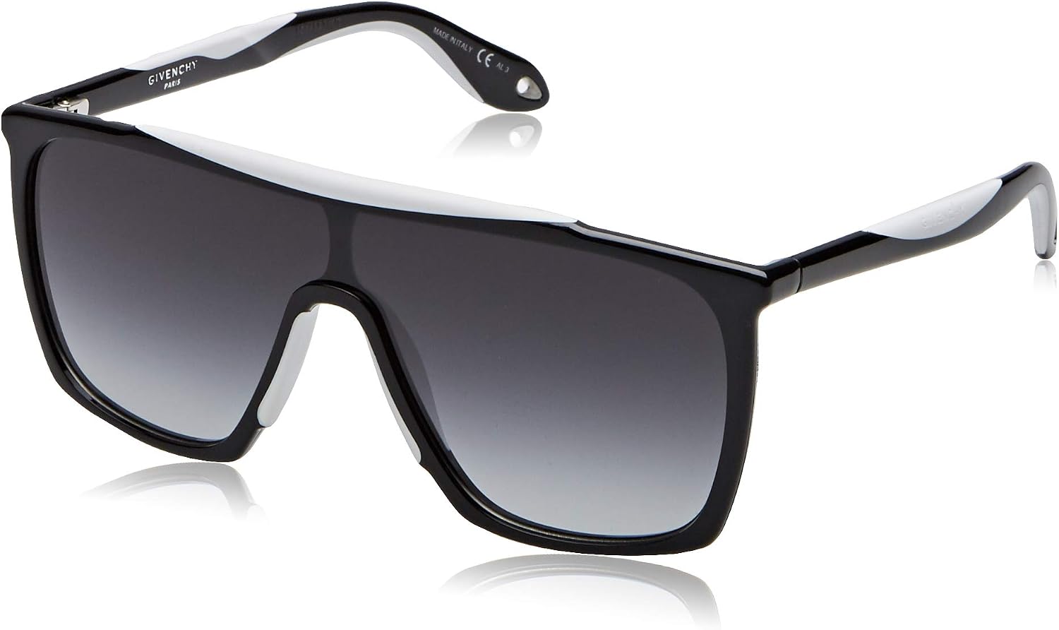 Givenchy GV 7040/S 0TEM-9O Black White Shield Sunglasses Givenchy 4GEM GV40087U 01A Sunglasses - US main image 4