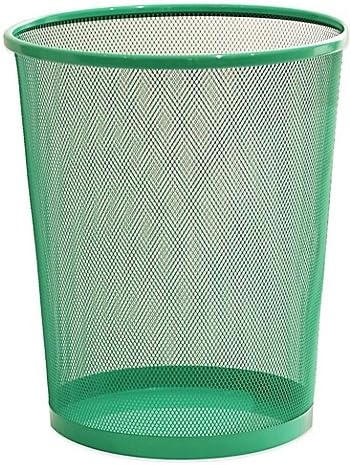 Mesh Metal Wastebasket in Aqua