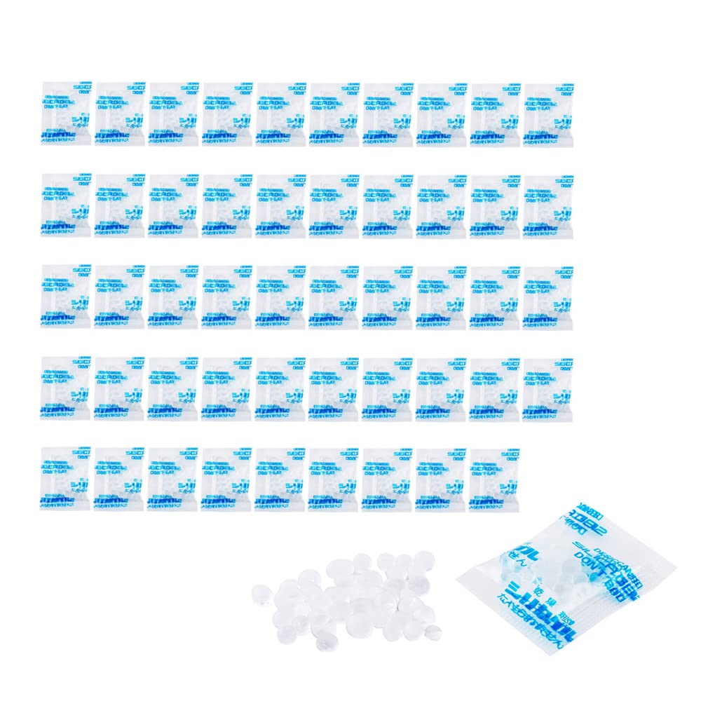 JJC Desiccant Silica Gel Sachets, 1 Gram (50 PACKS) Moisture Absorbent to Absorb Moisture in Cameras/Electronics/Filter/Jewelry/Collectibles, Keep Dry - Avoid Rust Corrosion