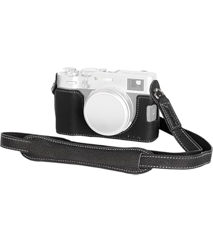 Funda Media Cámara Fujifilm X-T5 - Cuero PU Protectora Con Correa | Estilo Vintage A Prueba Golpes Agua