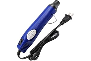 BJSSBJH Mini Heat Gun, Portable Hot Air Gun Tool for DIY Crafts Heat Shrink Gun for Epoxy Resin, Embossing, Shrinking Wrapping Drying Paint Removing Stickers (Blue)