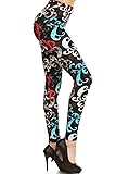 R617-OS Abstract Highlights Printed Stylish Leggings