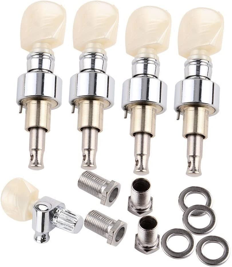 Photo 1 of Ogdni 5 String Banjo Geared Machine Head with Pearled Pegs Tuner Peg Gear Ratio 4:1 Chrome