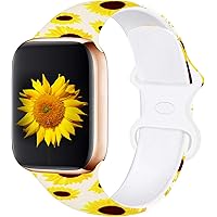 FRD Soft Silicone Fadeless Pattern Printed Replacement Bands -Compatible with Sport Watch 38mm 40mm 42mm 44mm Series 5/4…