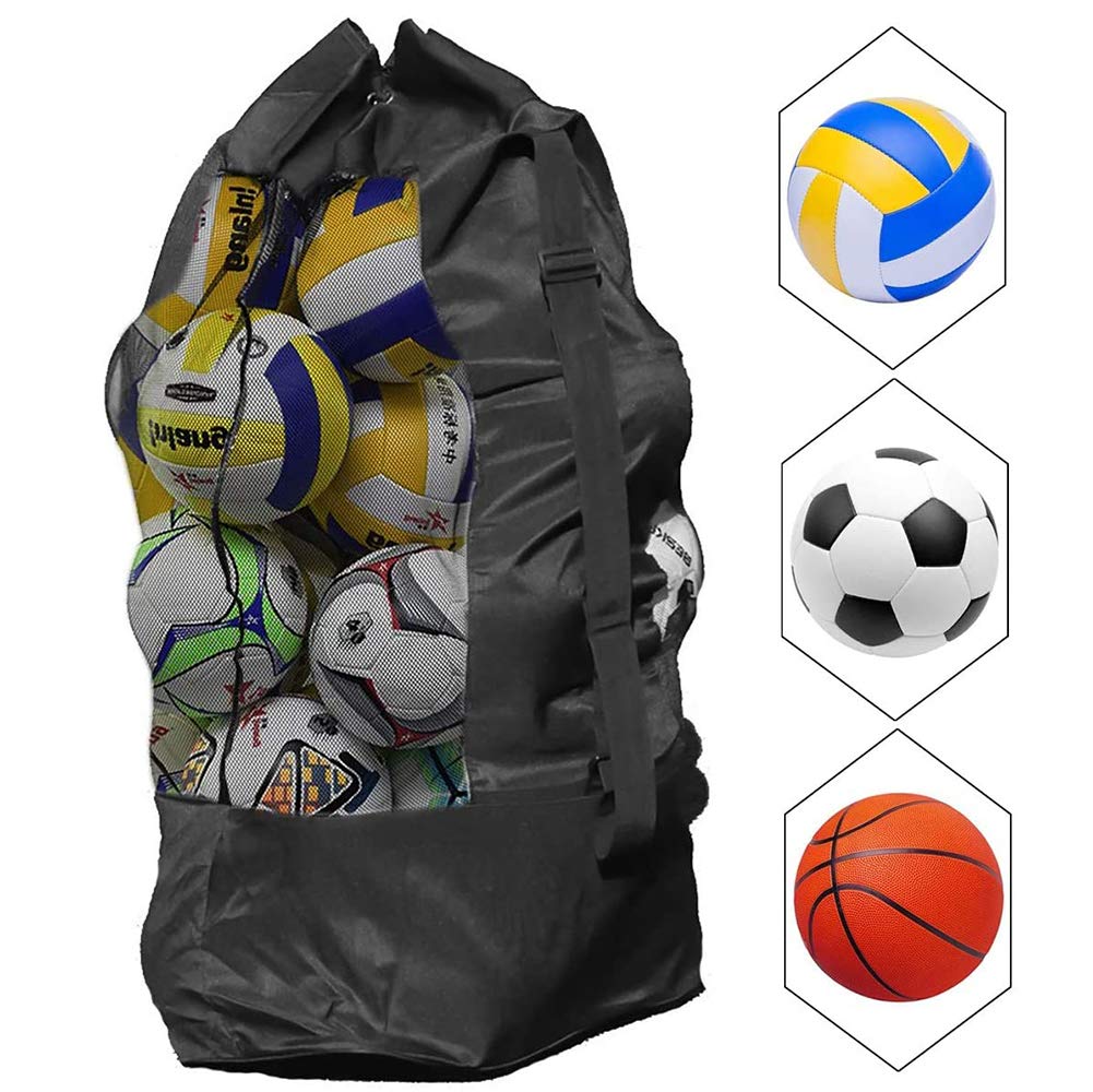 AIDIER Extra Large Mesh Equipment Bag Adjustable Drawstring Ball Bag for Soccer Waterproof Bag for Basketball Volleyball Football Carrying Storage Bag for Sports Holds 15 Balls