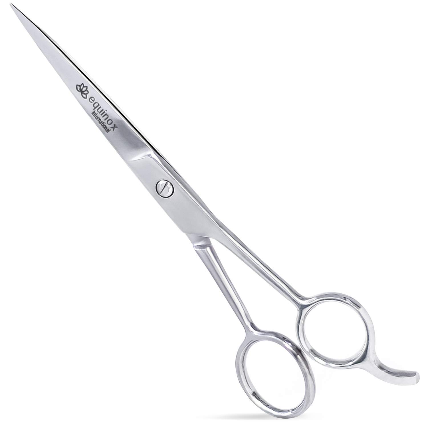 Equinox Professional Shears with Finger Rest and Finger Inserts - Ice Tempered Barber Hair Cutting Scissors - 6.5 Inches - Stainless Steel Rust Resistant Hair Scissors : Beauty
