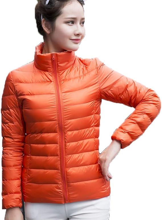 Amazon ダウンジャケット レディース 秋冬 ミディアム丈 ショート 無地 ダウンコート ライトダウン 大きいサイズ ライトアウター きれいめ シンプル スリム 細身 おしゃれ オフィス カジュアル Ol 防寒 あったか コート ジャケット 通販