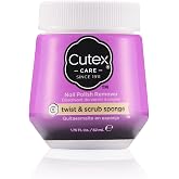 Cutex Twist &amp; Scrub Remover Jar, 2 fl oz (59 ml) | Portable travel friendly jar No cotton pads needed