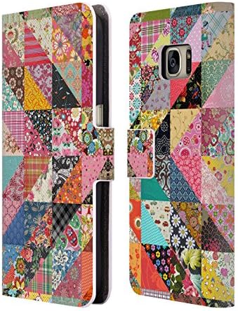 Official Rachel Caldwell Quilt Patterns Leather Book Wallet Case Cover For Samsung Galaxy S7