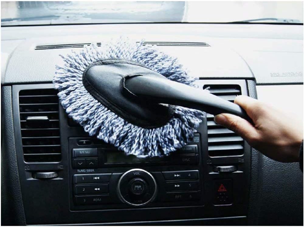 Shopping GD Multi-functional Car Duster Cleaning Dirt Dust Clean Brush Dusting Tool Mop Gray Car Cleaning Products: Automotive