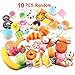 Trasfit 10 Pieces Random Squishy Charms Kawaii Soft Foods Squishies Cake/Panda/Bread/Buns Phone Charm Key Chain Strap