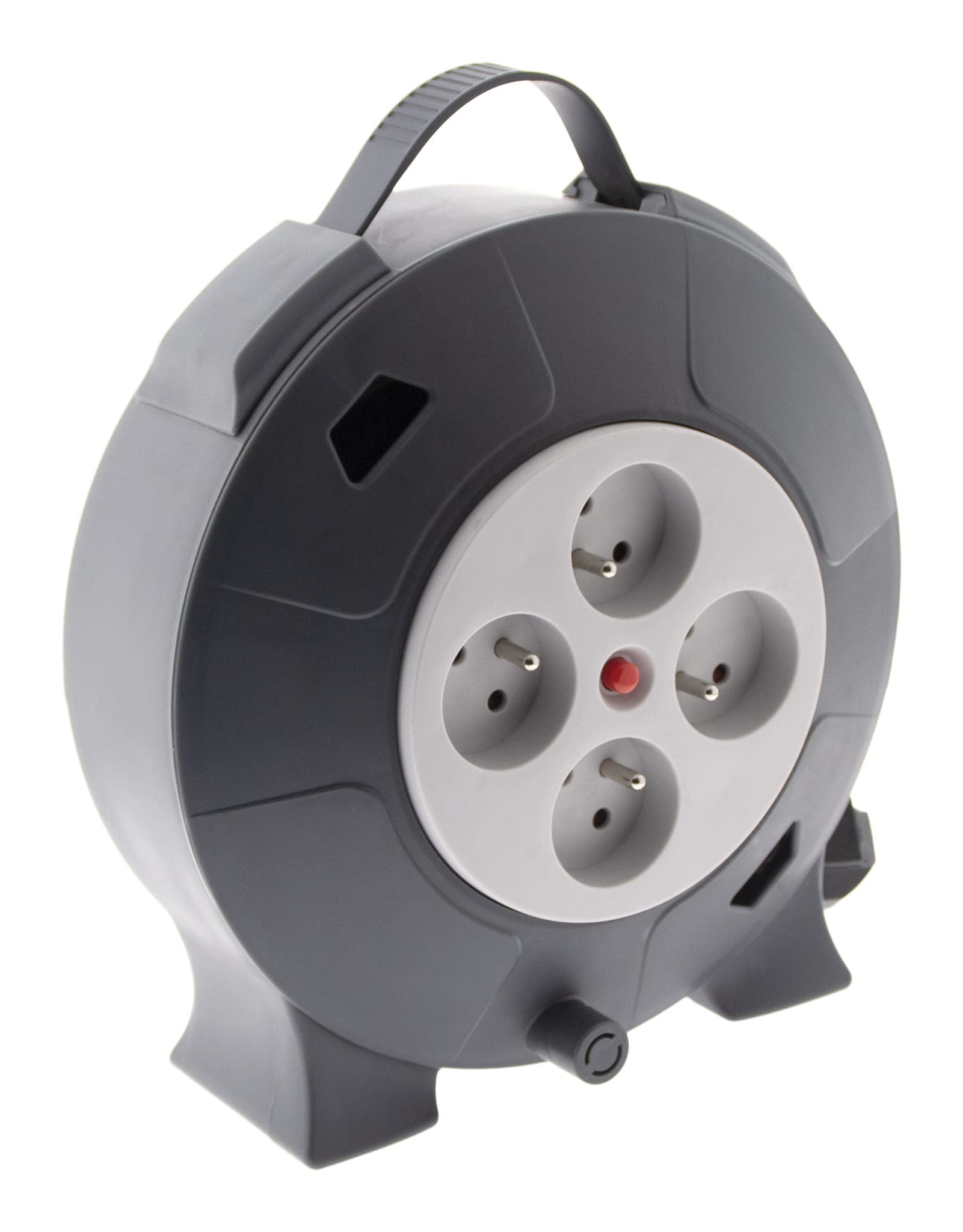 Enexo Domestic Ho5Vv-F Reel, 4 3G1,5 Plugs, 10 M + Circuit-Breaker with Handle