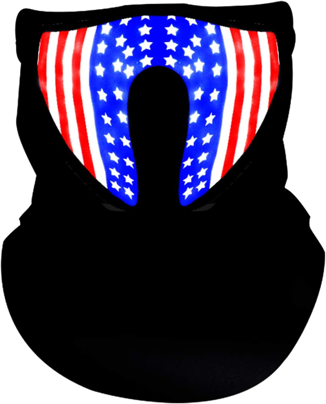 Sound Activated LED Light Up Mask,Halloween DJ Music LED Party Mask