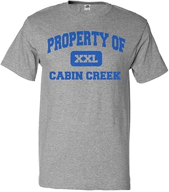 Amazon Com Shirtscope Property Of Cabin Creek T Shirt Funny Tee