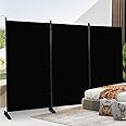 Room Divider 6ft Room Dividers and Privacy Screens, 3 Panel Partition Room Divider Screen Portable Fabric Panel, Indoor Folding Room Divider for Room Separation, Freestanding Wall Divider for Bedroom