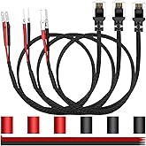 MKBKLLJY 16.5 inch Radar Detector Hardwire Power Cord Mirror Plug Wire Tap Kit with Cable Tie Heat Shrink Tubing, for Escort 
