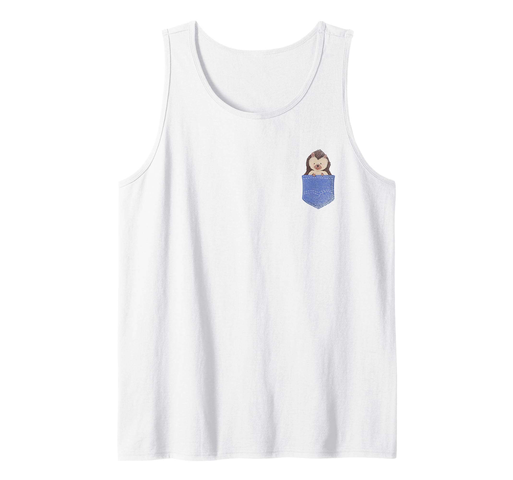 Forest Animal Lover Wildlife Nature Cute Pocket Hedgehog Tank Top