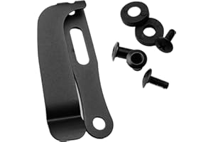 WADY Kydex Knife Sheath Kit, A Set Black Kydex Belt Clip Knife Sheath, Metal Holster Waist Clips, Knife Clip Replacemen Stain