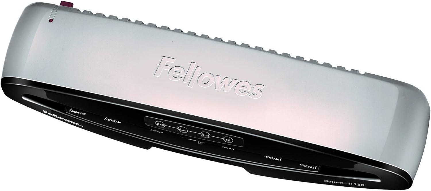 Fellowes 5736606 Laminator Saturn3i 125, 12.5 inch, Rapid 1 Minute Warm-up Laminating Machine, with Laminating Pouches Kit : Electronics