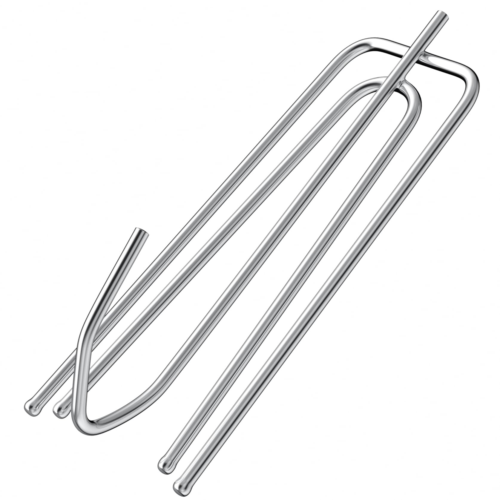 45 PCS Stainless Steel Curtain Pleat Hooks, Heavy Duty Metal Long Curtain Hooks