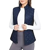 baleaf Women's Puffer Vest Lightweight Winter Warm Stand Collar Quilted Vests Water Resistant Zip Pockets