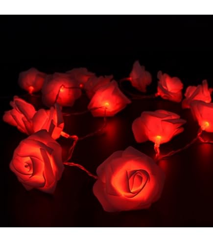 Amazon.com: ZHBDMGK Rose Flower String Lights, 20 LED, 10Ft