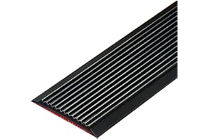 PACIXU Self Adhesive Floor Transition Strip Black, Vinyl Flooring Trim for Carpet Tile Laminate Gap Cover, Threshold Molding 