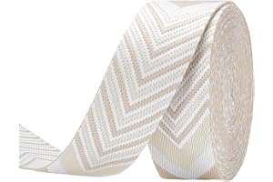 PH PandaHall 4.57m Arrow Pattern Webbing Strap, 38mm Jacquard Ribbon Emobridered Woven Ribbon Ethnic Purse Strap Belt for Tot