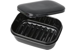 Fiezkaa Travel Soap Container, 1 Pack Bar Soap Holder, Leakproof Soap Travel Case, Soap Dish with Lid for Traveling, Camping, Gym – Black
