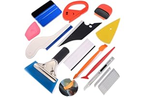 EHDIS Window Tinting Tools Vinyl Wrap Tool Kit Window Film Installation Kit with Vinyl Squeegee,Corner Squeegee,Wrap Stick,Vi